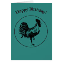 Rooster Birthday Card cards