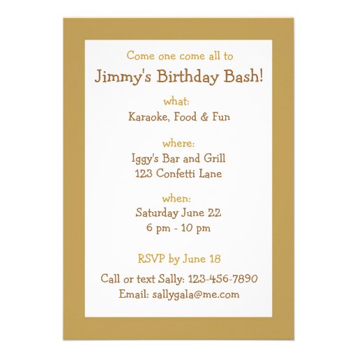 Rooster Birthday Invitation