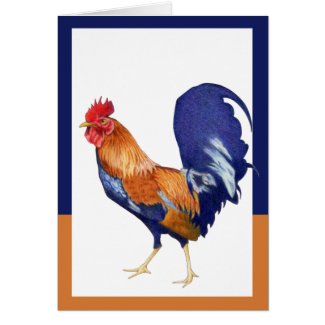 Rooster border Card