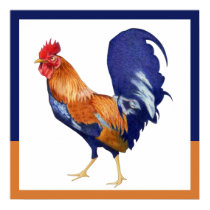 Rooster border Poster
