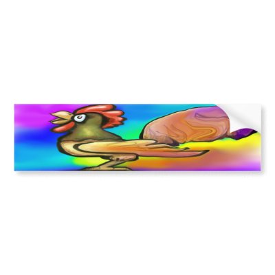 Rooster Bumpers Sticker Bumper Sticker by FunGraphix