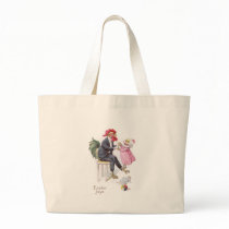 Rooster & Chick Vintage Easter Postcard bags by pinkalmond Rooster & Chick Vintage Easter Postcard bags