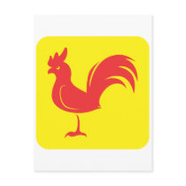 Rooster Chicken Icon Postcard