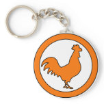 Rooster Cock Hen Chicken Silhouette Male Farm Egg Key Chains