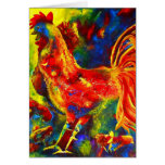 Rooster Colorful Card
