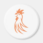 Rooster Crowing Fridge Magnet
