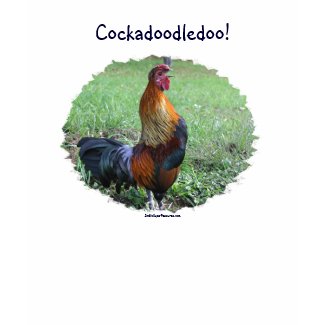 Rooster Crowing Nature Photo Cotto... - Customized shirt
