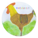 Rooster DeColores Stickers by sarahwolf2 Rooster DeColores Stickers