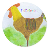 Rooster  DeColores Stickers