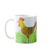 Rooster Double Sided Coffee Cup Mug