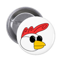 Rooster Flair Pinback Button
