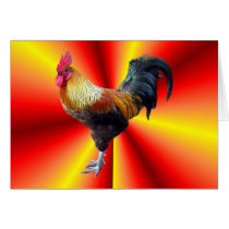 Rooster flash greeting cards