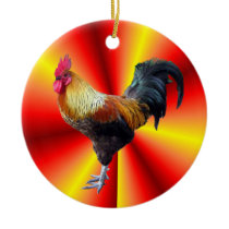 Rooster flash Pendant Christmas Ornament