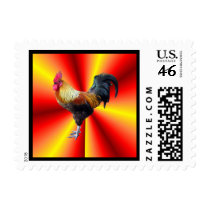 Rooster flash Postage (3) SIZES