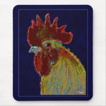Rooster:  Freestyle Head Mousepad