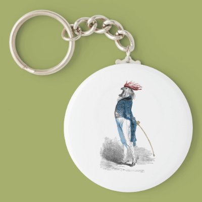 Rooster Gentleman Keychain Zazzle_keychain