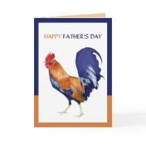 Rooster Happy Father's Day Card