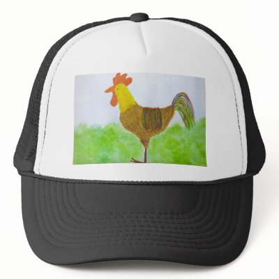 Rooster Hat by sarahwolf2