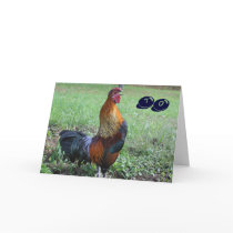 Rooster Humorous 70th Birthday Greeting Card by SmilinEyesTreasures Rooster Humorous 70th Birthday Greeting Card