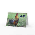 Rooster Humorous 80th Birthday Greeting Card card