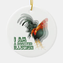 Rooster Illusion Original Ornament