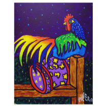 Rooster on Fence by Piliero flyers