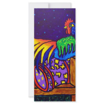 Rooster on Fence by Piliero rack cards by piliero Rooster on Fence by Piliero rack cards