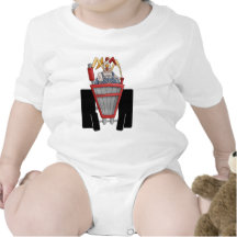 Rooster On Tractor Tee Shirts
