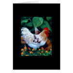 ROOSTER PAINTING GREETING CARD