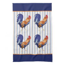 Rooster pattern stripes Kitchen Towel kitchen towels