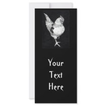 ROOSTER :PENCIL, RACK CARD