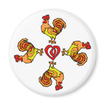 Rooster Pinwheel Fridge Magnet