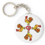 Rooster Pinwheel Keychain