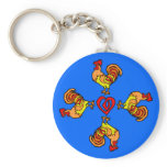 Rooster Pinwheel Keychains
