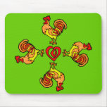 Rooster Pinwheel Mouse Pad