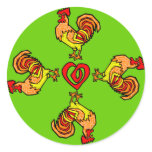 Rooster Pinwheel Stickers