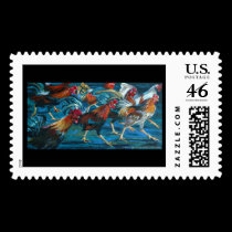 Rooster Power Dream stamps