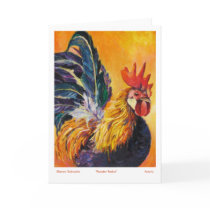 Rooster Redux Notecard - Blank by sharonartist Rooster Redux Notecard - Blank