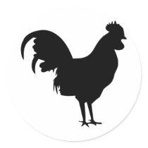 Rooster Silhouette Sticker