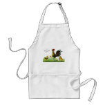 Rooster Smoking Hookah Vintage Easter aprons