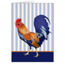 Rooster stripes Card cards