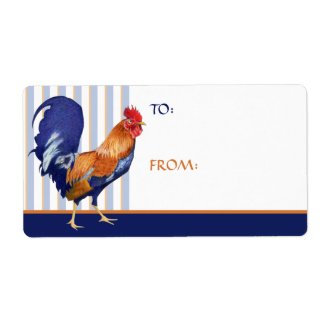 Rooster stripes Gift Tag