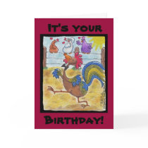 Rooster Strut Card