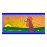 Rooster SunRise Photo Greeting Card