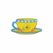 Rooster Tea Cup embroidered shirts