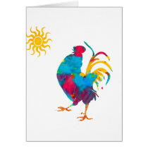 Rooster the King of the BarnYard Greeting Cards