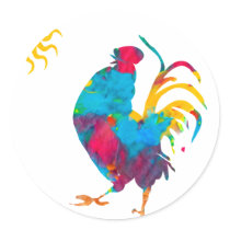Rooster the King of the BarnYard stickers by happytwitt Rooster the King of the BarnYard stickers