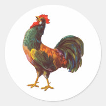 Rooster Vintage Kitchen Crate Art Sticker