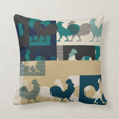 Rooster Vintage Pillow