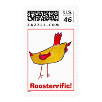 Roosterrific! postage
